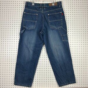 Evolution in Design Baggy Carpenter Jeans 38x33 Blue Work Wear 90s Blue Jean Y2K